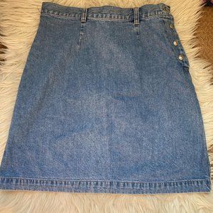 Gap Vintage Denim Side Snap Mini Pencil‎ Skirt Size